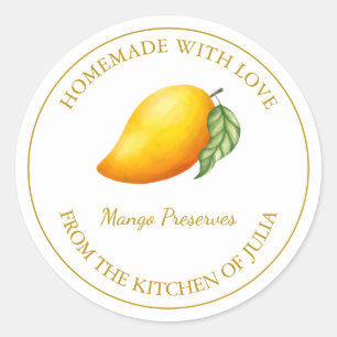 Étiquette de réserve de mangue maison or Blanc