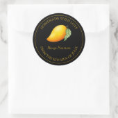 Étiquette de réserve de mangue maison or | Noir (Sac)