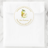 Étiquette de réserve de poires maison en or | Blan (Sac)