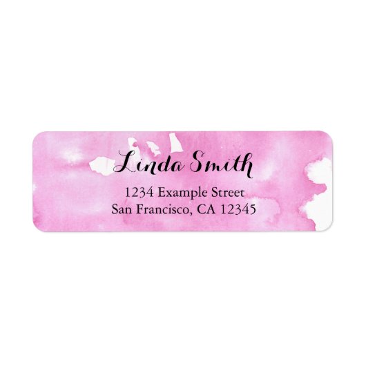 Étiquette de retour aquarelle (Devant)