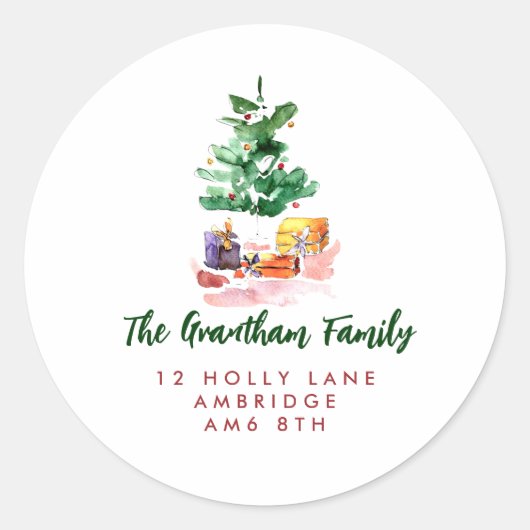 Étiquette de retour Arbre de Noël (Devant)