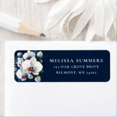 Étiquette de retour Arrière - plan bleu orchidée b (En situation)