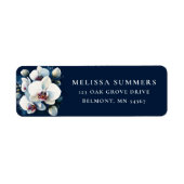 Étiquette de retour Arrière - plan bleu orchidée b (Devant)