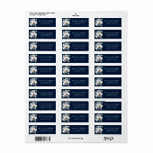 Étiquette de retour Arrière - plan bleu orchidée b (Feuille entière)