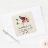 Étiquette de retour Boho Blooms d'automne (Enveloppe)