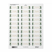 Étiquette de retour Botanical Gold Greenery (Feuille entière)