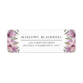 Étiquette de retour botanique de fleurs tropicales (Devant)