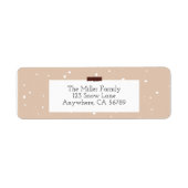 Étiquette de retour Brown et blanc (Devant)