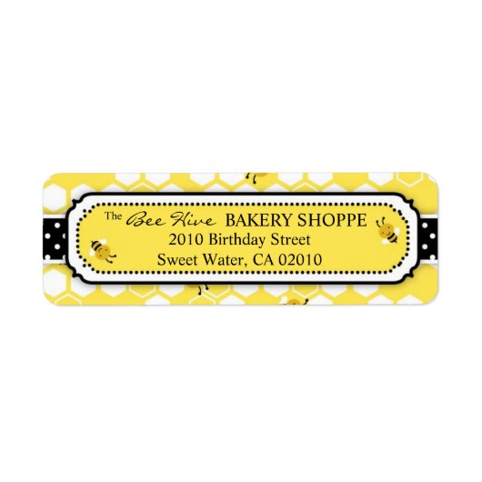 Étiquette de retour Bumble Bee (Devant)