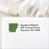 Étiquette de retour Carte Arkansas (En situation)