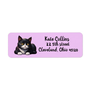 Étiquette de retour CAT TUXEDO CUTE
