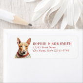 Étiquette de retour Christmas Bull Terrier (En situation)