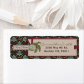 Étiquette de retour classique de Noël (En situation)