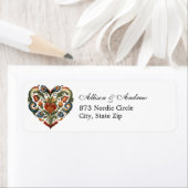 Étiquette de retour Coeur roussailleux norvégien (En situation)