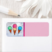 Étiquette de retour Cones crème glacée (En situation)