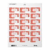 Étiquette de retour Coral Gerber Flowers (Feuille entière)