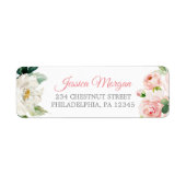 Étiquette de retour d'adresse Airy Blush (Devant)