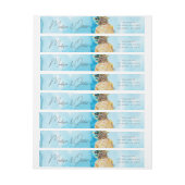 Étiquette de retour d'adresse aquarelle tropicale (Feuille)