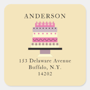 Étiquette de retour d'adresse Buttercream Layer Ca