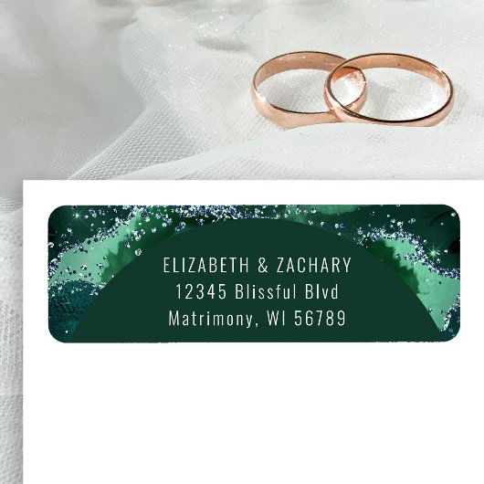 Étiquette de retour d'adresse de mariage à arche v