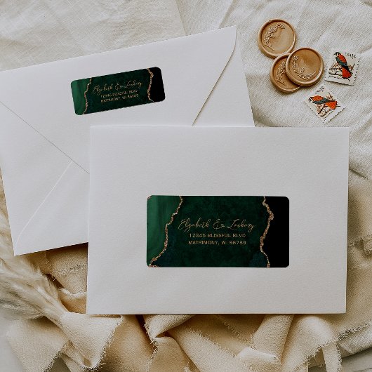Étiquette de retour d'adresse de mariage à l'écrit