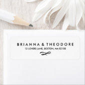 Étiquette de retour d'adresse de mariage chic à le (En situation)