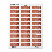 Étiquette de retour d'adresse de mariage floral en (Feuille entière)