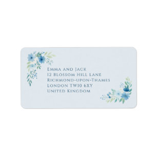Étiquette de retour d'adresse de mariage florale b