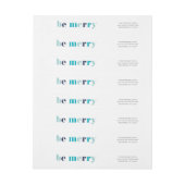 Étiquette de retour d'adresse de vacances de type (Feuille)