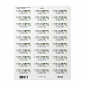 Étiquette de retour d'adresse de verdure d'eucalyp (Feuille entière)