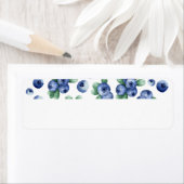 étiquette de retour d'adresse d'impression bleuebe (En situation)