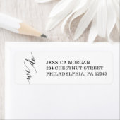 Étiquette de retour d'adresse Élégance Minimale (En situation)