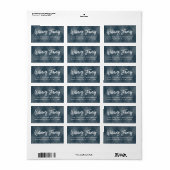 Étiquette de retour d'adresse en script blanc Argy (Feuille entière)