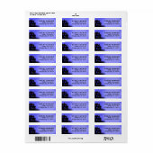 Étiquette de retour d'adresse - Maison et Lune han (Feuille entière)