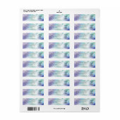 Étiquette de retour d'affaires Pastel Agate (Feuille entière)
