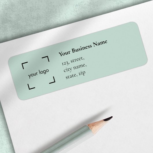 Étiquette de retour d'affaires Turquoise