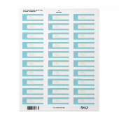 Étiquette de retour Damas bleu et or (Feuille entière)