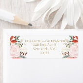 Étiquette de retour d'aquarelle de mariage d'hiver (En situation)
