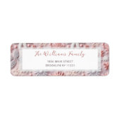 Étiquette de retour de Baby Shower avec flocons de (Devant)