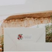 Étiquette de retour de Baby shower de Noël