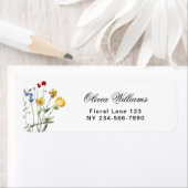 Étiquette de retour de bapteme de mariage minimali (En situation)