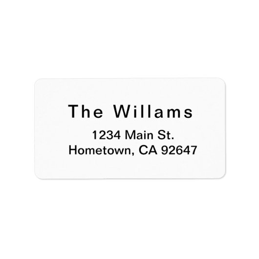 Étiquette de retour de base (Devant)