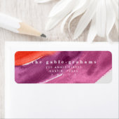 Étiquette de retour de couleur d'eau moderne viole (En situation)