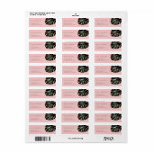 Étiquette de retour de couple Mariage tropical (Feuille entière)