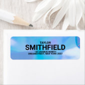 Étiquette de retour de dégradé de couleur holograp (En situation)