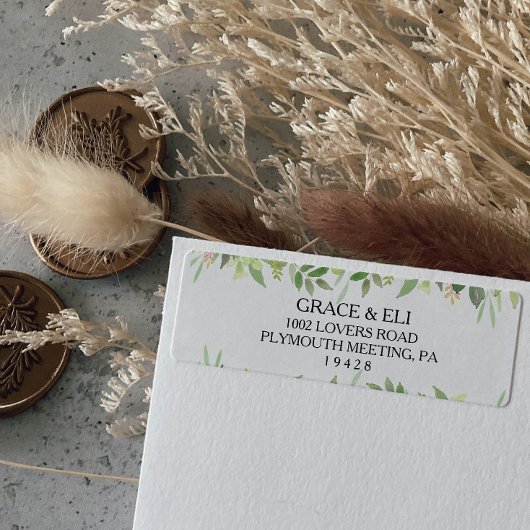 Étiquette de retour de destination été verdure