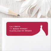 Étiquette de retour de douche de mariage élégante (En situation)