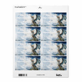 Étiquette de retour de Dragon d'aquarelle celtique (Feuille entière)