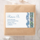 Étiquette de retour de Dragon d'aquarelle celtique (En situation)