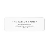 Étiquette de retour de famille de carte de vacance (Devant)